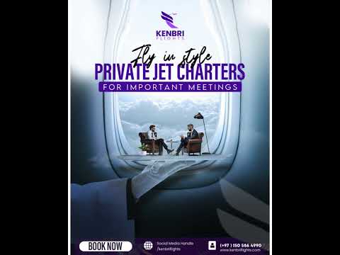 Fly in style. Make every meeting count with Kenbri Flights’ private jet.