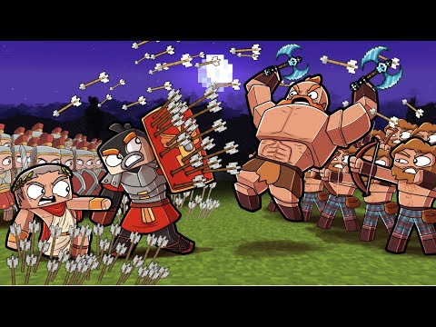 EPIC Minecraft Battle: Roman Legionaire vs Gaul!