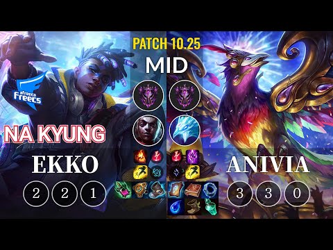 AF Na Kyung Ekko vs Anivia Mid - KR Patch 10.25