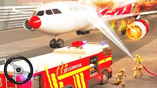 Airplane Fire Rescue Simulator #4 - Fire Truck Driving Game - Android Gameplay