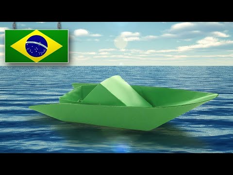 Como fazer um BARCO DE PAPEL realista - Tutorial de Origami