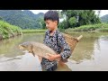 Nam - poor boy:Caught a 4kg carp in an abandoned pond. Orphan Nam's joy when he catches fish to sell