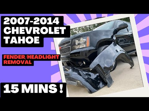 2007-2014 Chevrolet Tahoe Driver Fender and Headlight Removal. 20 Mins Removal instead of Hours!!