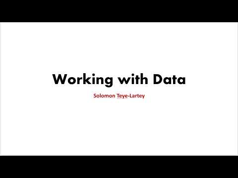 Working With Data thumbnail