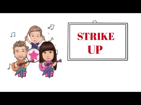 English Tutor Nick P Verb Phrase (374) Strike Up -Three Meanings - Animated