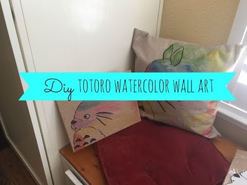 DIY Totoro Watercolor Wall Art Video