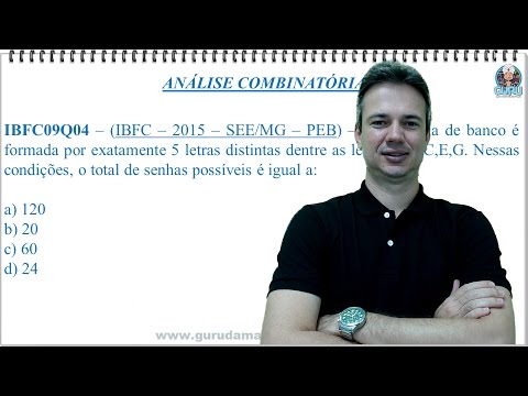 IBFC07NSQ04 - IBFC - 2015 - SEE/MG - ANÁLISE COMBINATÓRIA