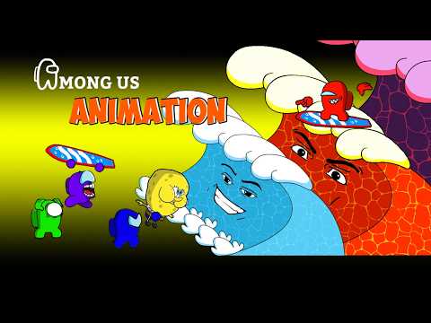 [어몽어스 Among Us] Survival Mode Battle Escape Tsunami Roblox - AMONG US FUNNY ANIMATION