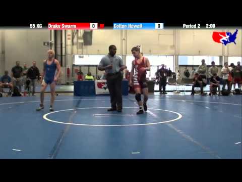 Drake Swarm vs. Colton Howell at 2013 Junior Nationals - FILA - GR