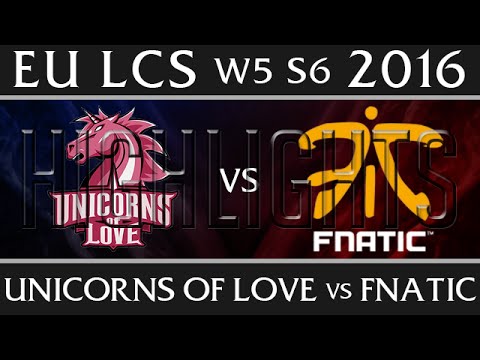 Unicorns of Love vs Fnatic Highlights | EU LCS W5D2 2016 Spring S6 | UOL vs FNC