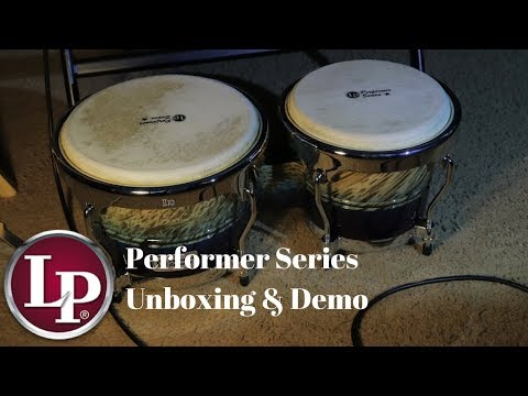 LP Performer Series Bongos - Blue Fade, including stand [See Video] image 8