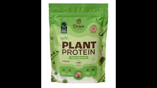 Natural Protein for Muscle Growth.  Origin Nutrition 100% Natural Plant Protein Powder