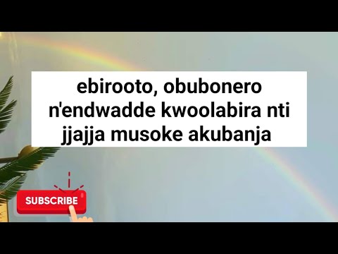 Jjajjaffe Musoke yaani, ebirooto byaloosa endwadde zalwaaza n'obubonero kwolabira nti akubanja
