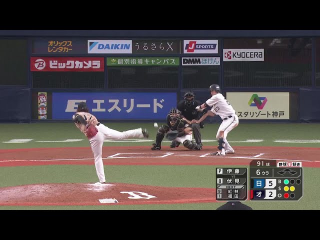 【6回裏】ファイターズ・伊藤 6回2失点の好投を見せる!! 2021/6/24 B-F