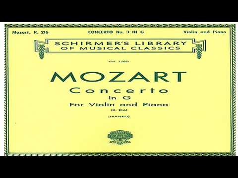 W . A Mozart ; Violin Concerto No.3    in G major Kv.216 . - 1 악장 Allegro.