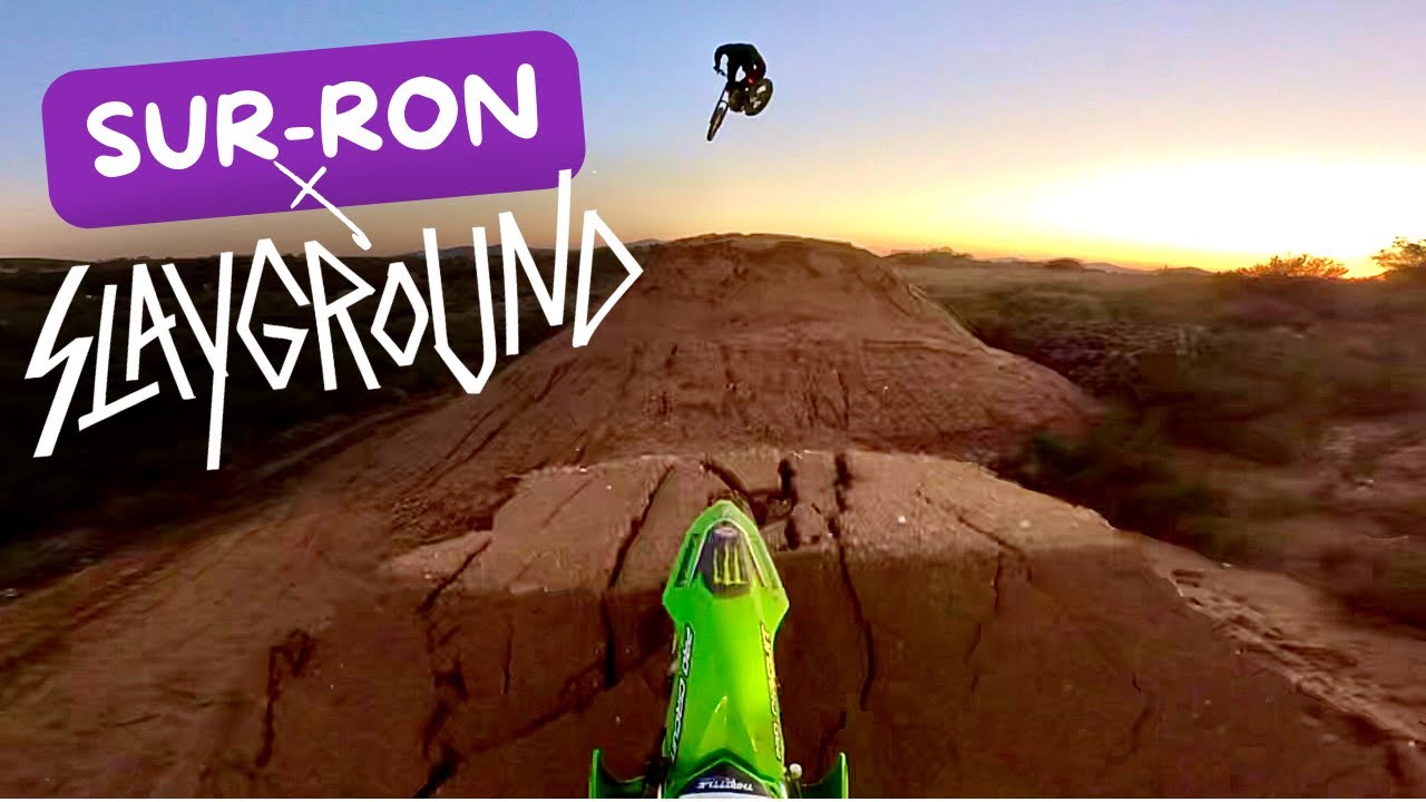 Massive dirt jumps on a Sur-ron light bee