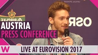 Austria Press Conference — Nathan Trent &quot;Running on Air&quot; Eurovision 2017 | wiwibloggs