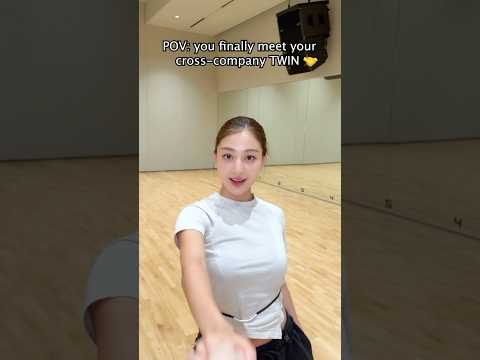 POV: You finally meet your cross-company TWIN🤝 #TWICE #THISISFOR#JIHYO #LE_SSERAFIM #HUHYUNJIN