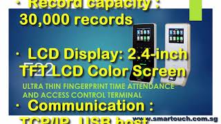 Biometric Fingerprint Machine F22 Features Integrated With Singapore Payroll