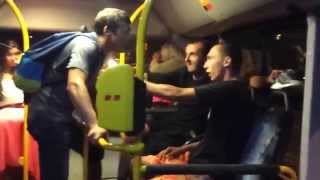 preview picture of video 'Bus Fight - 2 Poles vs 2 Ukrainians - Drunk Hooligan Street Fight'