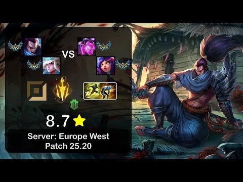 Yasuo ADC + Janna vs Vel'Koz + Neeko - EUW Challenger - Patch 25.20