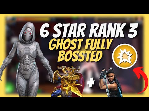 MCOC - 6 star Rank 3 Ghost Fully Bossted | With synergies and Suicides gameplay | #ghost #mcoc