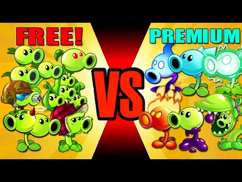 Team Plants PREMIUM vs FREE - Which Team Plant Will Win? - PvZ 2 Plant vs Plant