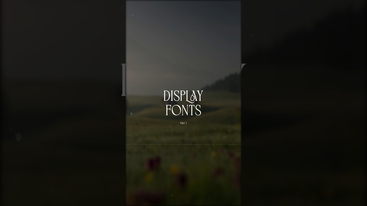 Display Fonts (Part 1) #fonts #fontstyle #displayfont