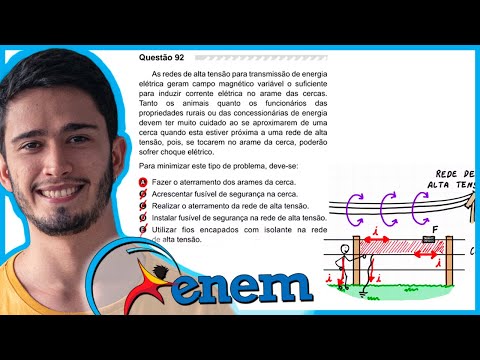 ENEM 2019 - As redes de alta tensão para transmissão de energia elétrica geram campo magnético variá