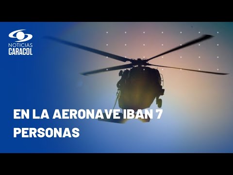 Accidente de helicóptero del Ejército en zona rural de Chocó deja 4 muertos