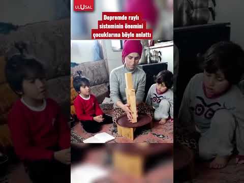 Bir kadın, çocuklarına depremde raylı sistemin önemini böyle anlattı. #shorts #keşfet #deprem