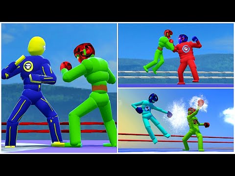 Super Boxer NPC Fights the Smart AI! (with Active Ragdoll Physics) - Overgrowth Mods Gameplay #6