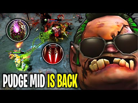 PUDGE MID IS BACK..!! Epic Endless Hook Octarine Pudge Counter Tinker by ODPixel 7.27c | Dota 2