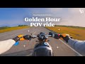 Golden Hour POV Ride Pure Exhaust Sound Triumph Speed 400