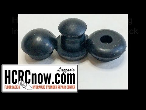 Part of a video titled How-To: Install a Rubber Plug into a Vent Hole on a Floor Jack - YouTube