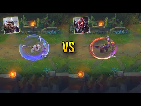 Fallen God King Garen vs God King Garen Skin Comparison - League of Legends