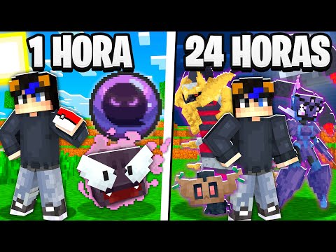 Sobreviví 24 Horas siendo Entrenador de Pokémon Tipo Fantasma en Minecraft Cobblemon!