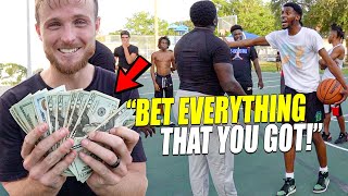 PUT YOUR MONEY WHERE YOUR MOUTH IS! INSANE 1v1 Breaks Out At The Park | 5v5 Streetball