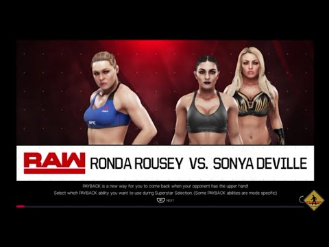 WWE 2K19 Ronda Rousey Alt. VS Sonya Deville 1 VS 1 Match