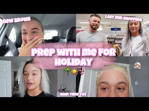 prep with me for holiday!! 🌴👙 | fresh hair, brow lamination & last min shopping!