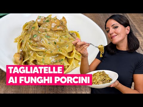 Tagliatelle ai FUNGHI PORCINI: la ricetta CREMOSA SENZA PANNA 🍄🤎