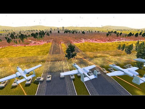 A-10C THUNDERBOLT 2 & US ARMY vs 3,000,000 ZOMBIES & ORC'S | Ultimate Battle Simulator 2