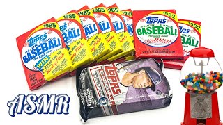 Let's open these baseball cards / ASMR whispering and gum chewing