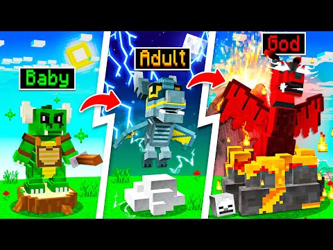 Evolving BABY DRAGONS to GOD DRAGONS in Minecraft!