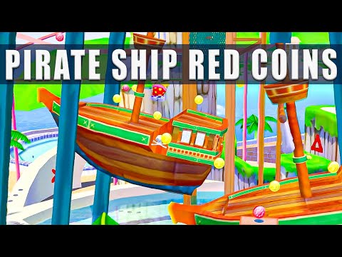 Super Mario Sunshine Switch Red Coins of the Pirate Ship Pinna Park Episode 3 3D All Stars