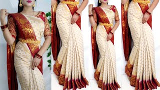 Weird Trick of Draping Kanjivaram Banarshi Silk saree/Kanjivaram Saree Wearing Tips @Saundaryaa