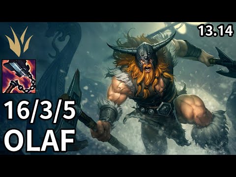 Olaf Jungle vs Lee Sin - EUW Grandmaster | Patch 13.14