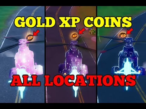 ALL 10 GOLD XP COIN LOCATIONS CHAPTER 2 SEASON 3 (GOLD IS THE GREATEST PUNCH CARD) HOW TO COLLECT
