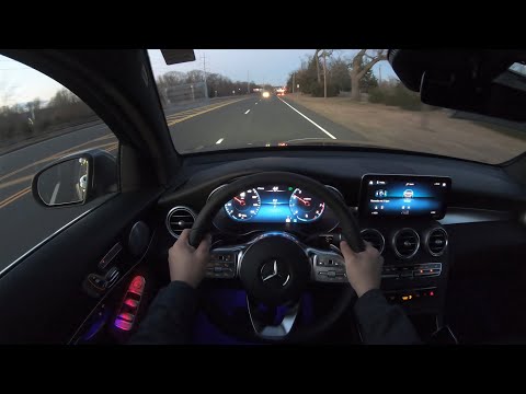 2021 Mercedes Benz GLC coupe Evening\Night POV test drive