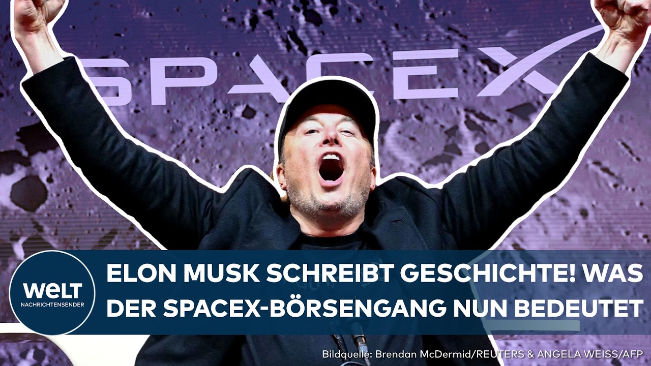 SPACEX: Elon Musk schreibt Geschichte! Was der Billionen-Börsengang nun bedeutet